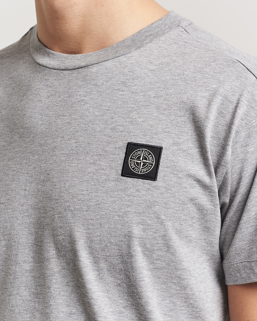 Herren | T-Shirts | Stone Island | Garment Dyed Cotton Jersey T-Shirt Melange Grey