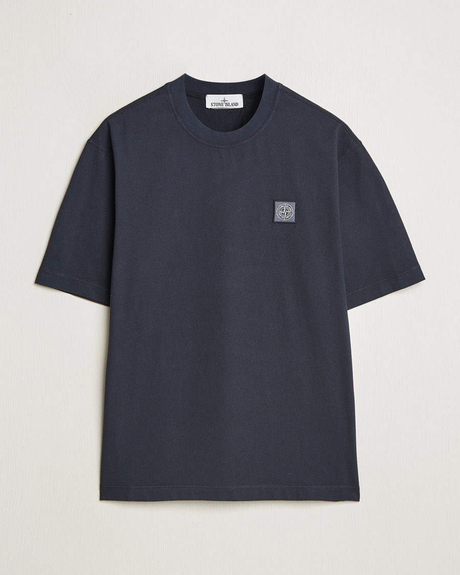 Herren | T-Shirts | Stone Island | Combed Organic Cotton T-Shirt Navy Blue