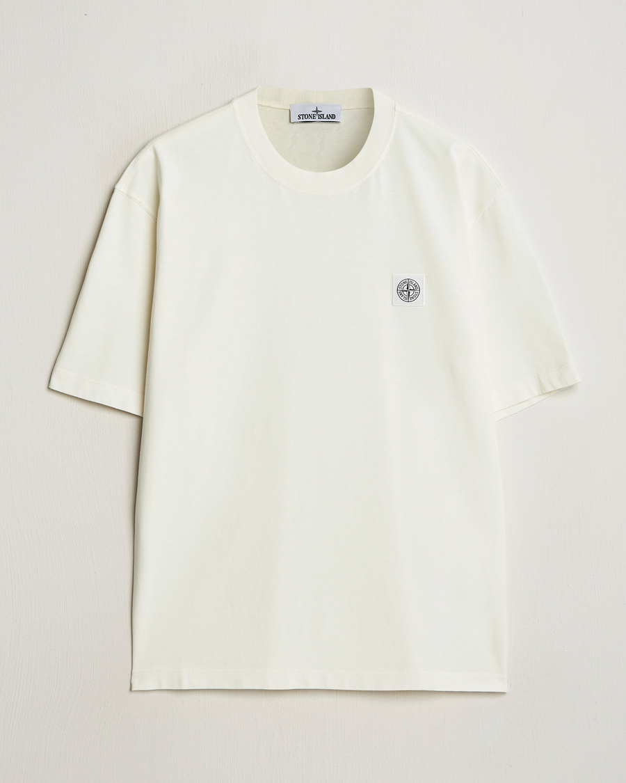 Herren | T-Shirts | Stone Island | Combed Organic Cotton T-Shirt Ivory