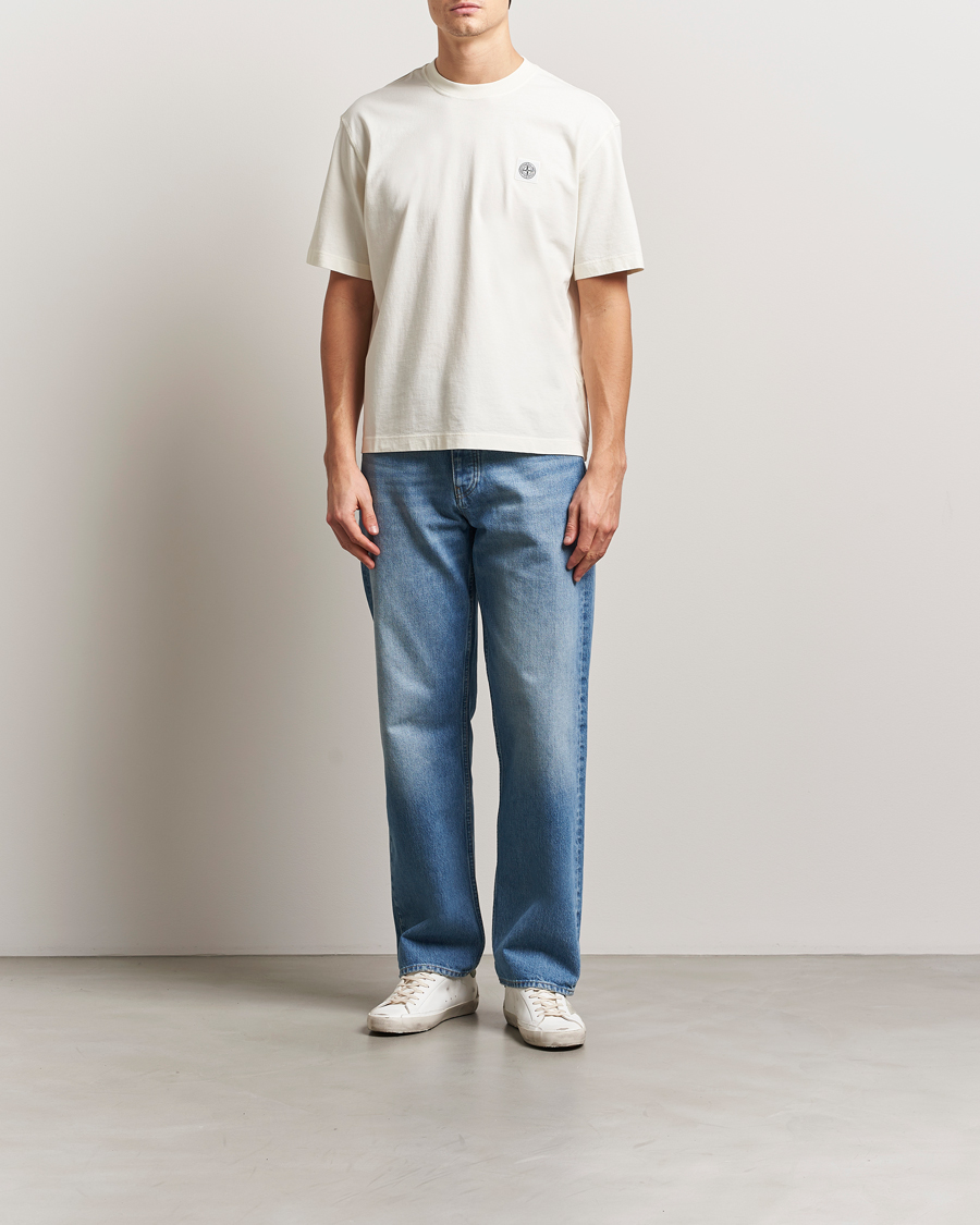 Herren | T-Shirts | Stone Island | Combed Organic Cotton T-Shirt Ivory