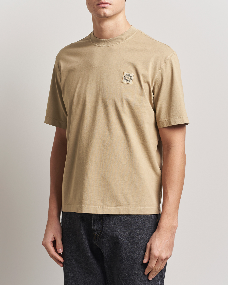 Herren | T-Shirts | Stone Island | Combed Organic Cotton T-Shirt Biscuit