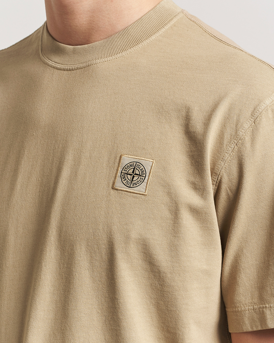 Herren | T-Shirts | Stone Island | Combed Organic Cotton T-Shirt Biscuit