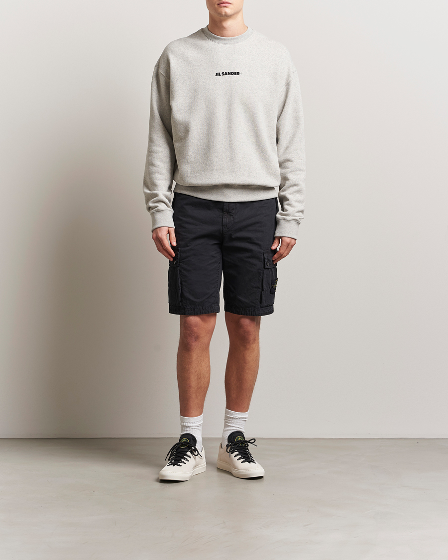 Herren | Shorts | Stone Island | Brushed Cotton Canvas Cargo Shorts Black