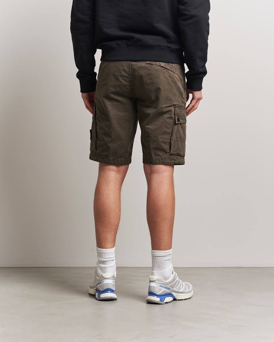 Herren | Shorts | Stone Island | Brushed Cotton Canvas Cargo Shorts Military Green