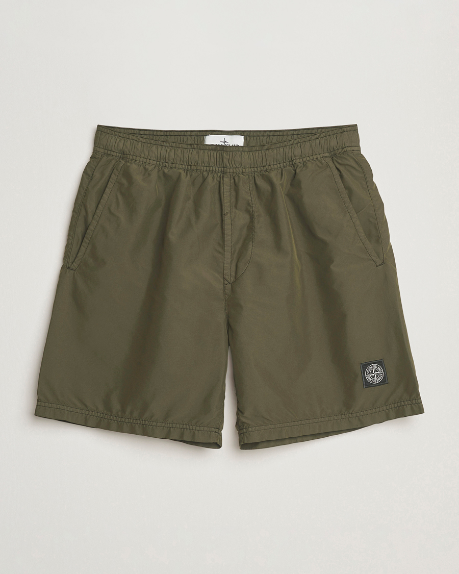 Herren | Badehosen | Stone Island | Brushed Nylon Swimshorts Military Green