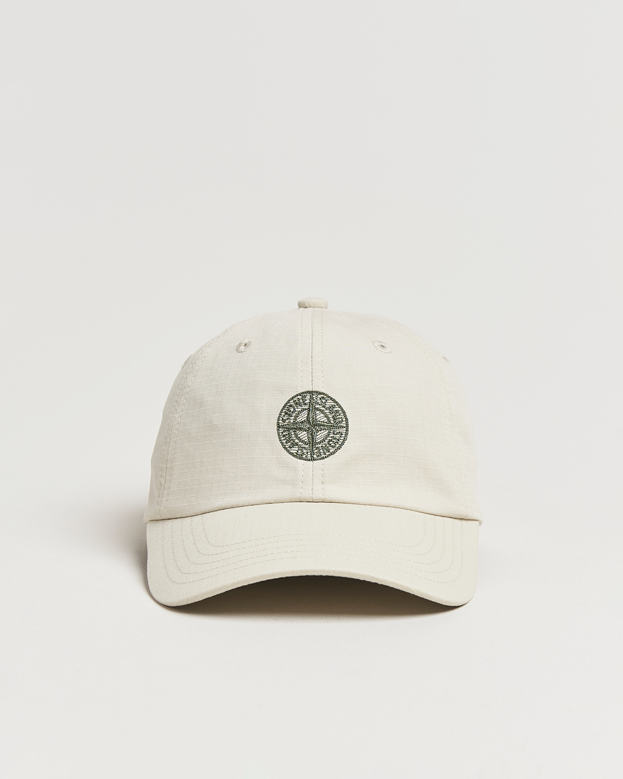 Herren | Stone Island Ripstop Cotton Cap Sand | Stone Island | Ripstop Cotton Cap Sand