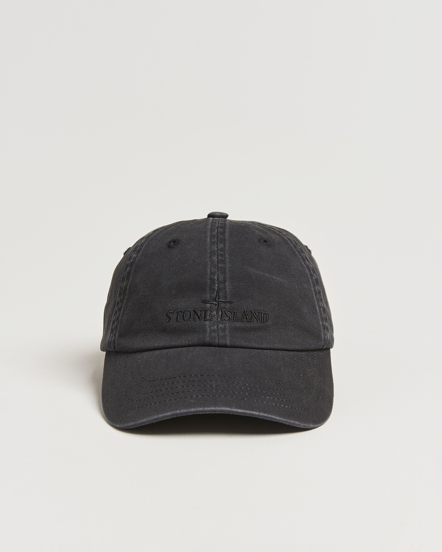 Herren | Stone Island Cotton Gabardine Cap Black | Stone Island | Cotton Gabardine Cap Black