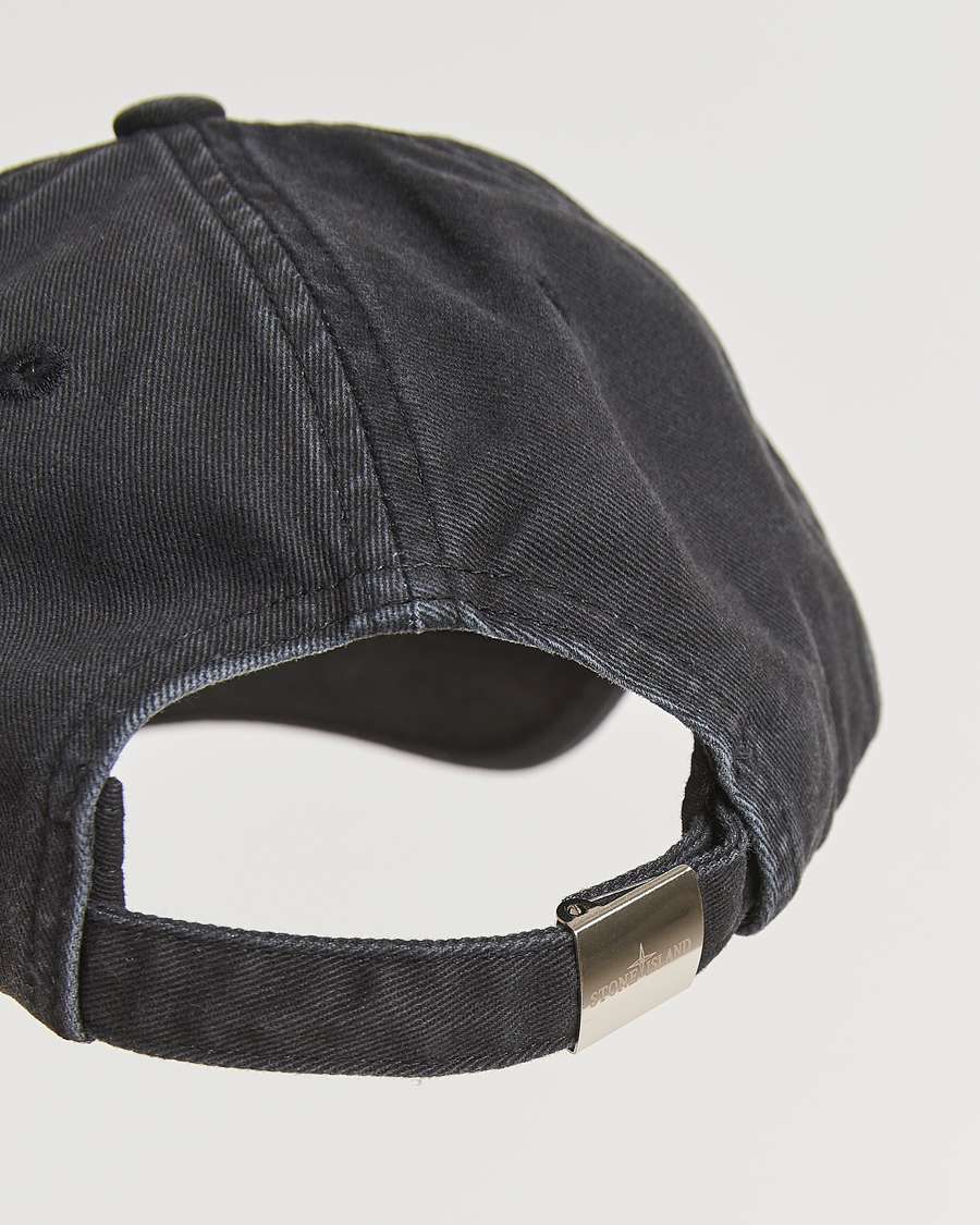 Herren | Stone Island Cotton Gabardine Cap Black | Stone Island | Cotton Gabardine Cap Black