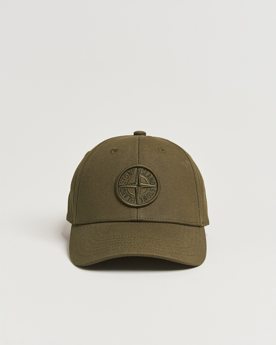 Herren | Stone Island Classic Cotton Cap Military Green | Stone Island | Classic Cotton Cap Military Green