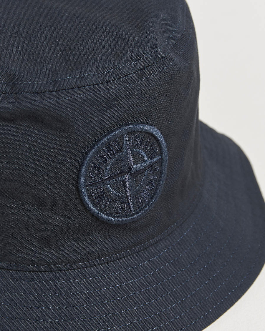 Herren | Stone Island Logo Bucket Hat Navy Blue | Stone Island | Logo Bucket Hat Navy Blue