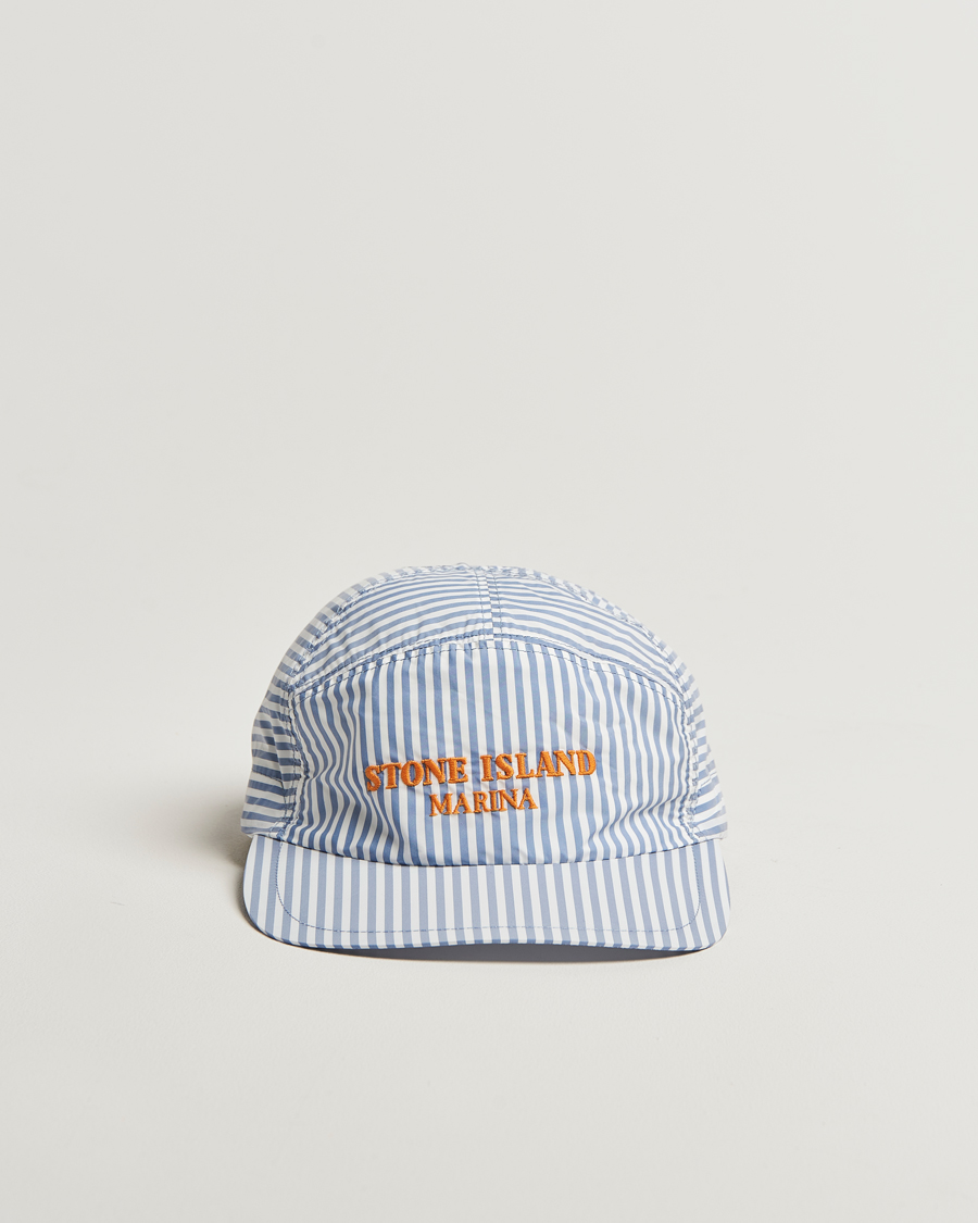 Herren | Stone Island Marina Striped Cap Blue Marine | Stone Island | Marina Striped Cap Blue Marine