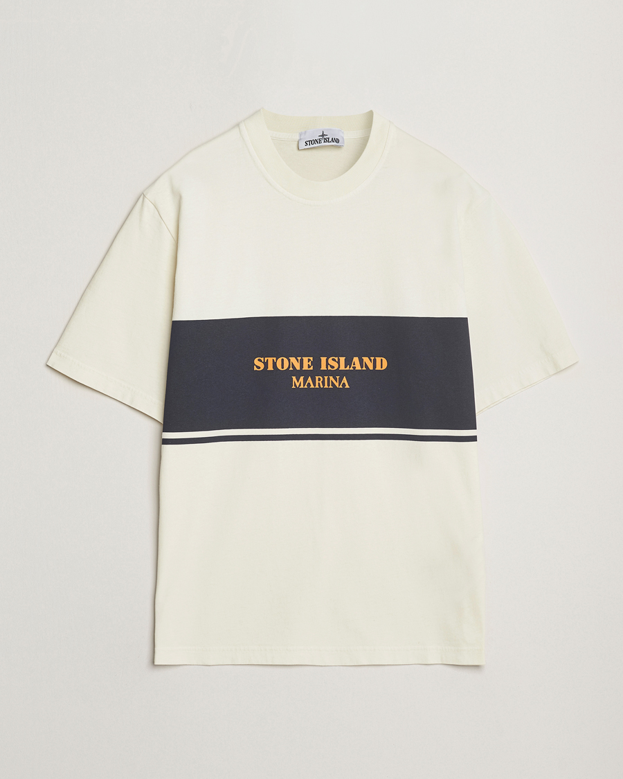 Herren | T-Shirts | Stone Island | Marina Organic Cotton T-Shirt Ivory