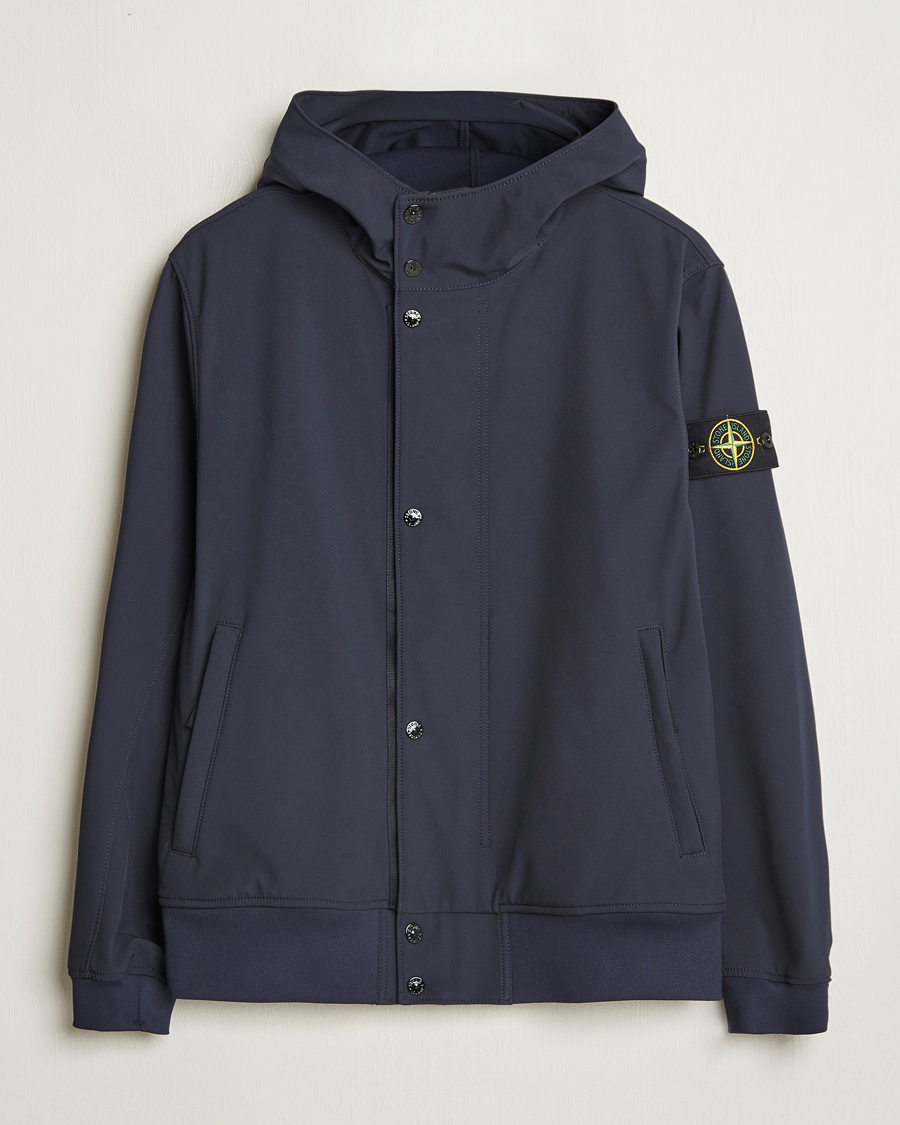 Herren | Jacken | Stone Island | Soft Shell Hooded Jacket Navy Blue