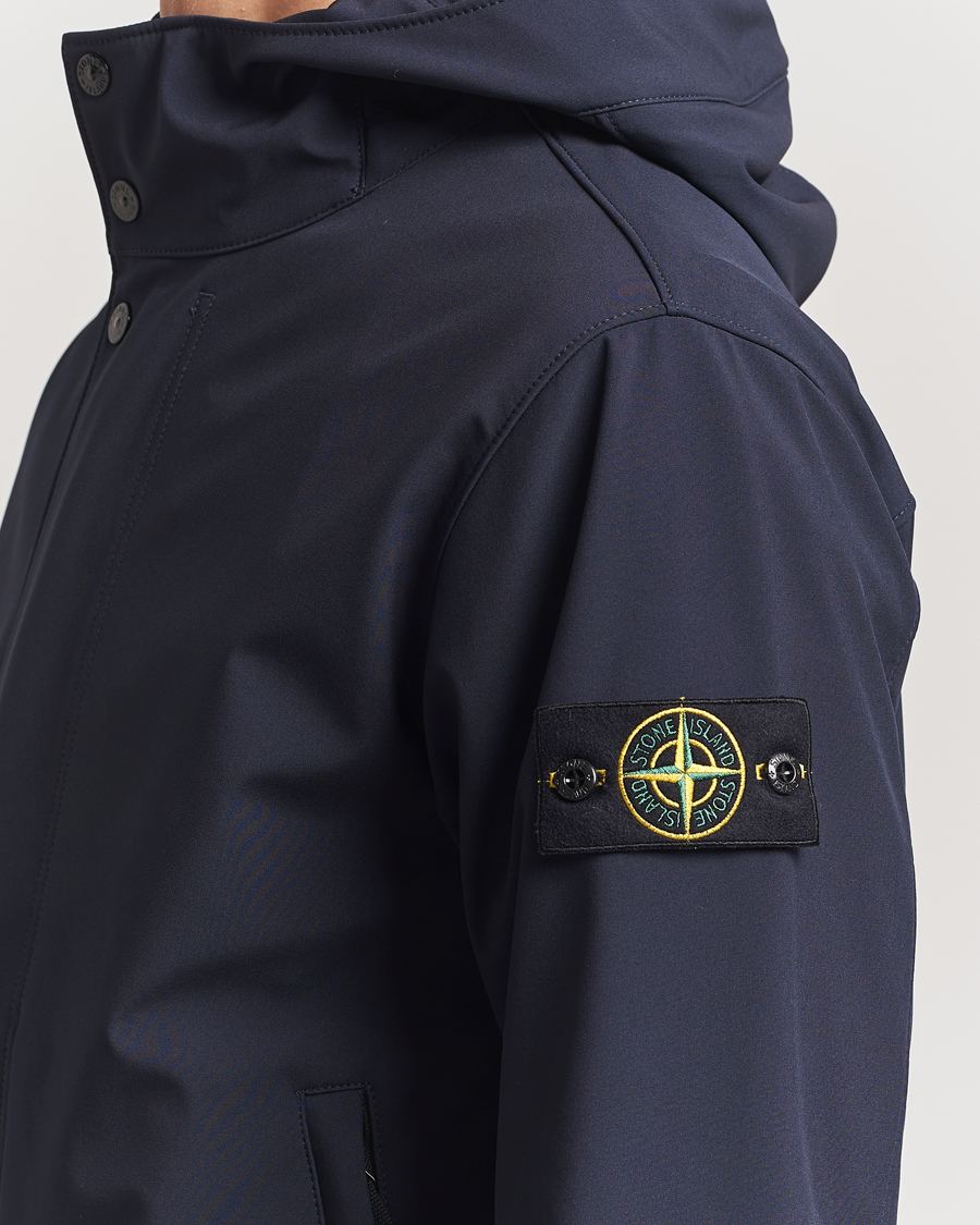 Herren | Jacken | Stone Island | Soft Shell Hooded Jacket Navy Blue