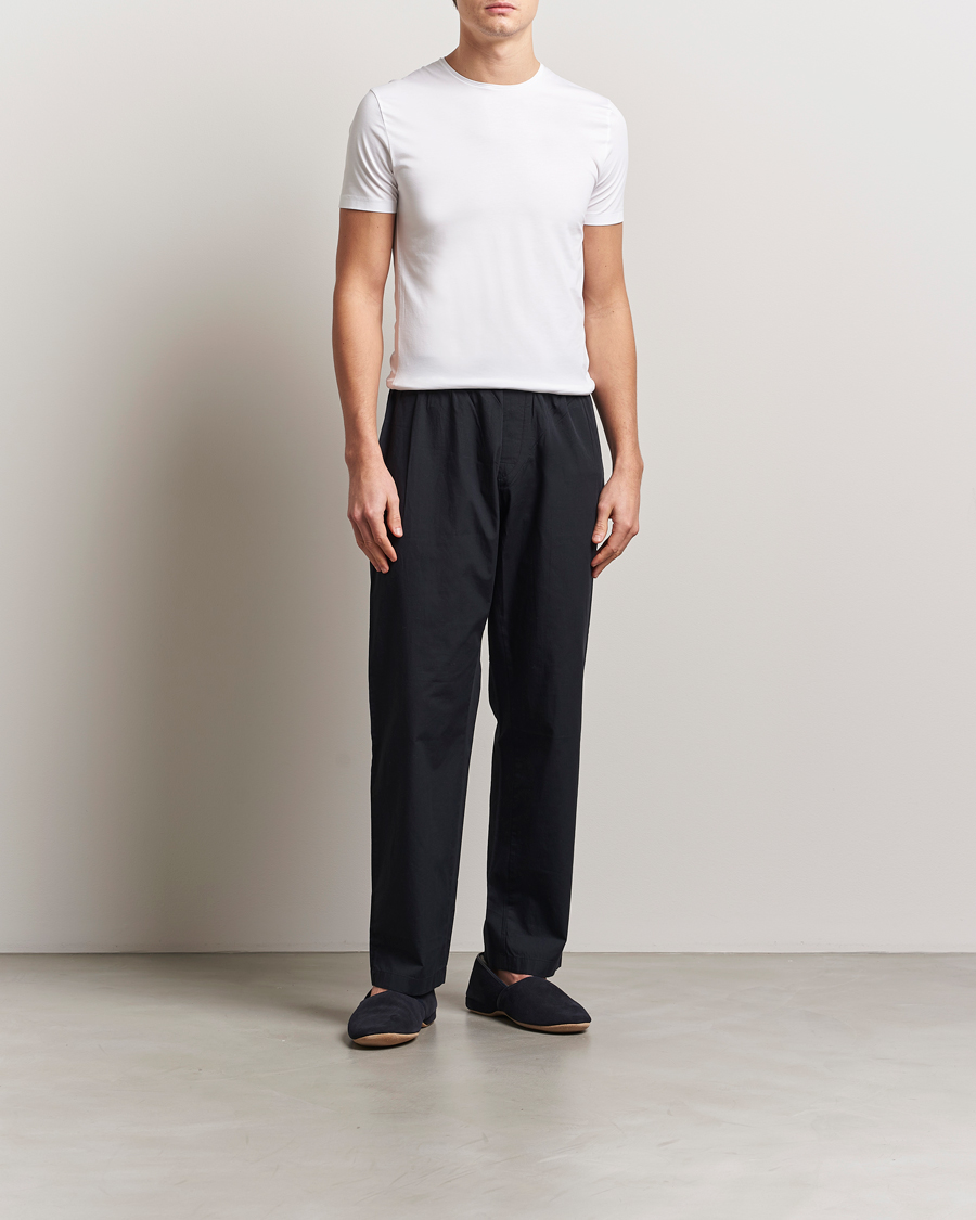 Herren | T-Shirts | Derek Rose | Pima Cotton Crew Neck T-Shirt White