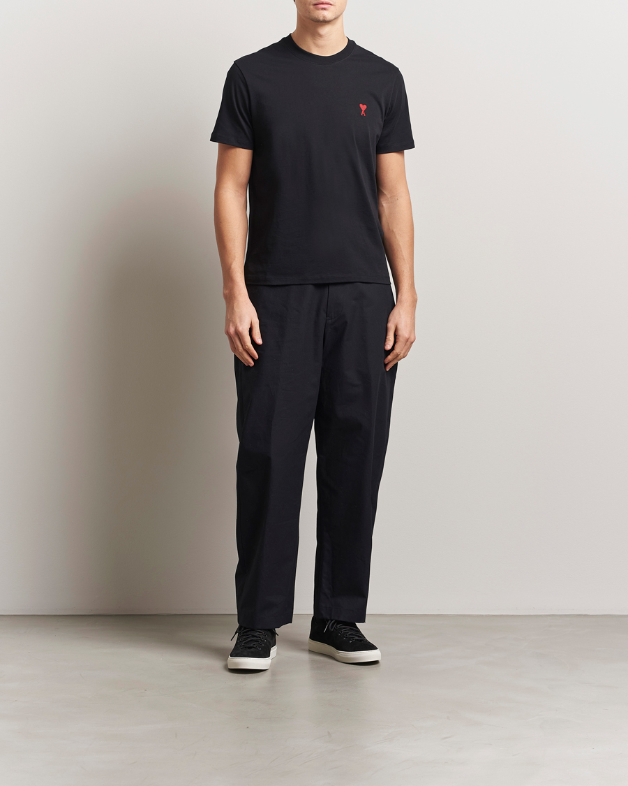 Herren | T-Shirts | AMI | Heart Logo T-Shirt Black