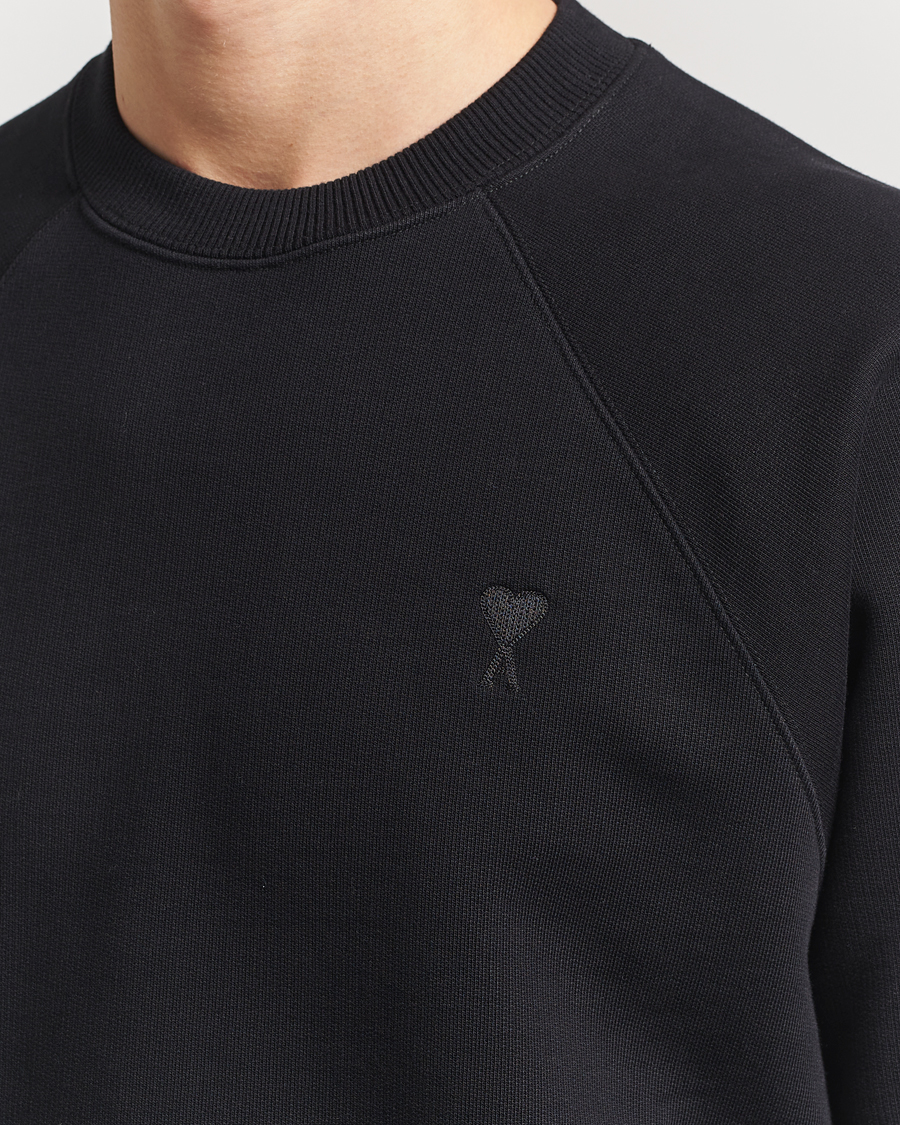 Herren | Pullover | AMI | Tonal Heart Logo Sweatshirt Black