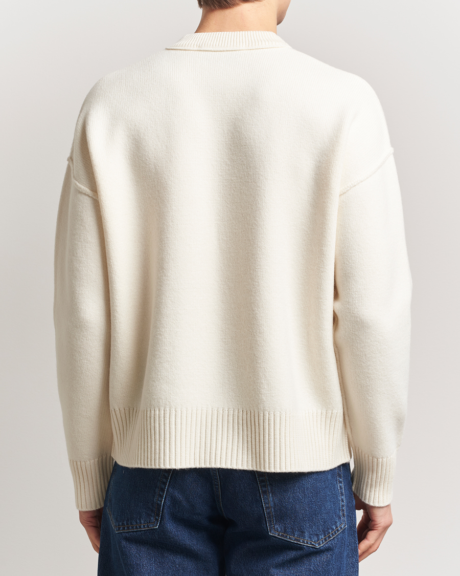 Herren | Pullover | AMI | Big Heart Wool Sweater Off White