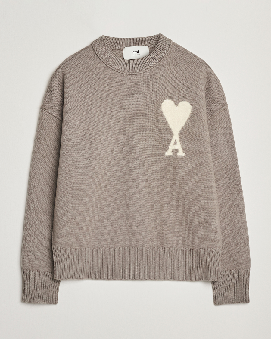 Herren | Pullover | AMI | Big Heart Wool Sweater Ash
