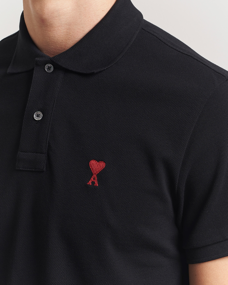 Herren | Poloshirts | AMI | Heart Logo Polo Black