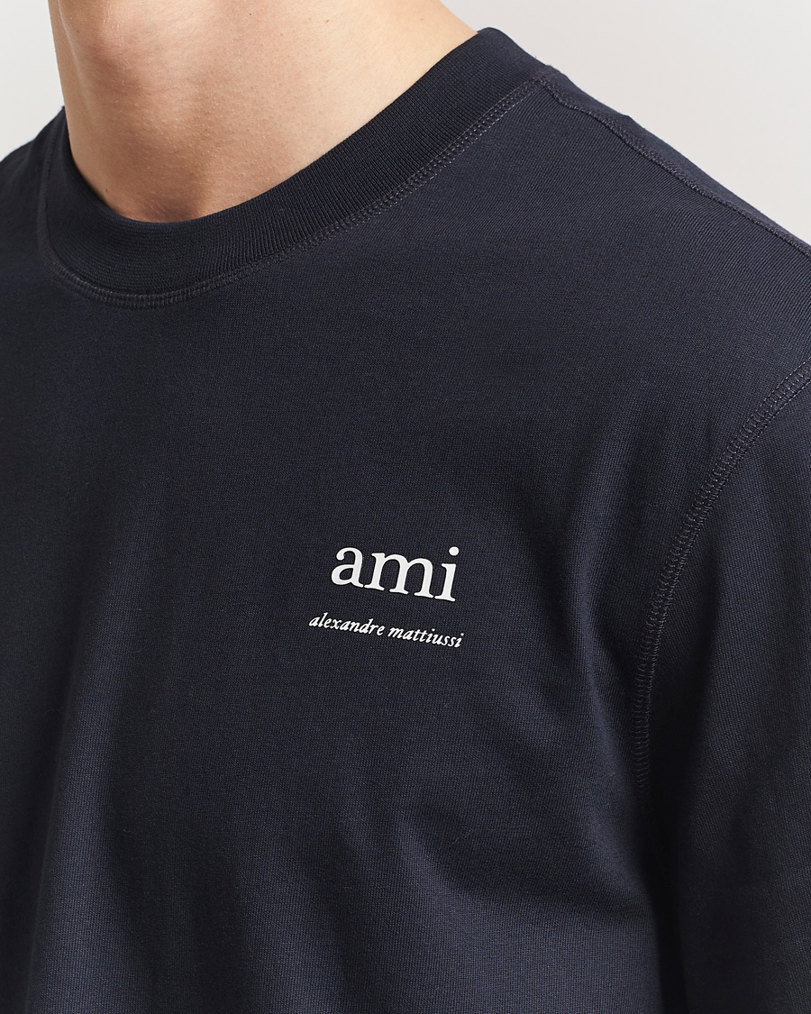 Herren | T-Shirts | AMI | Logo T-Shirt Navy Blue