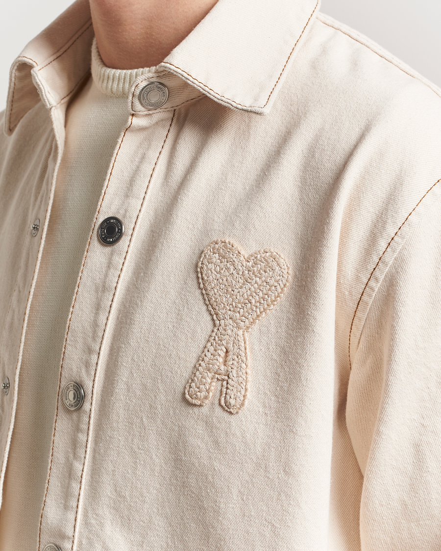 Herren | Jacken | AMI | Patch Embroidered Overshirt White Cream