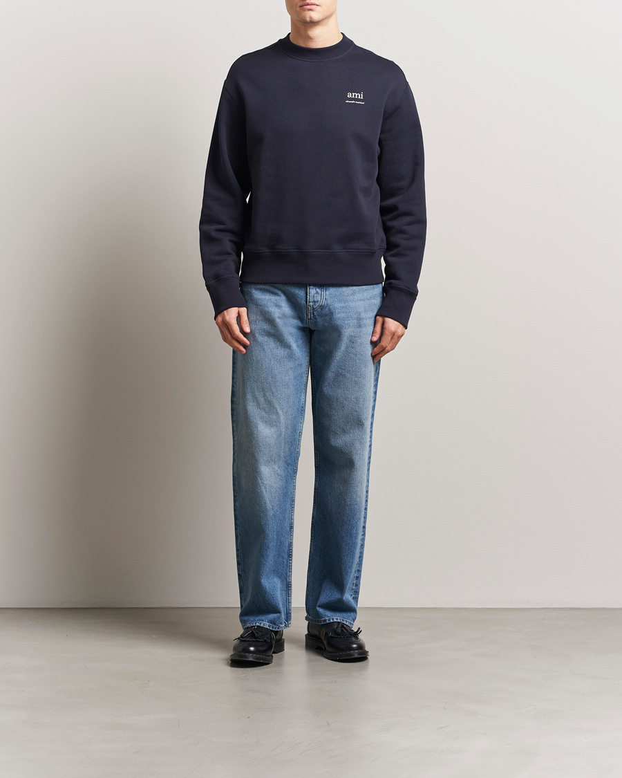 Herren | Pullover | AMI | Logo Sweatshirt Navy Blue