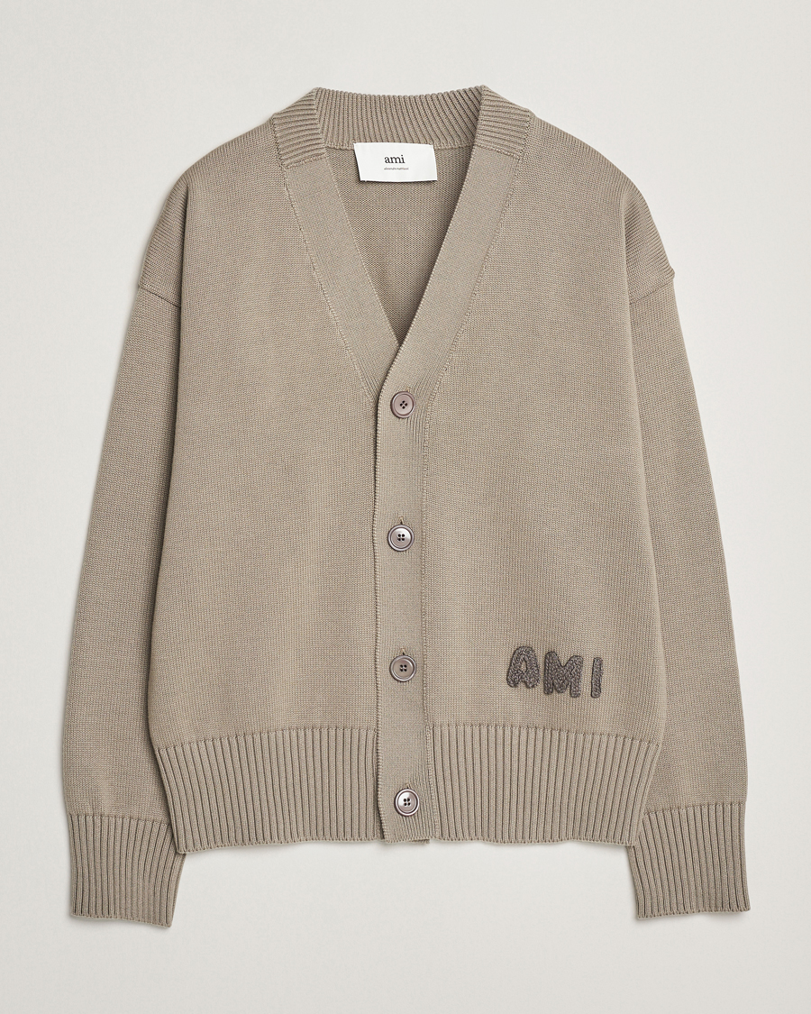 Herren | Pullover | AMI | Embroidered Knitted Cardigan Ash