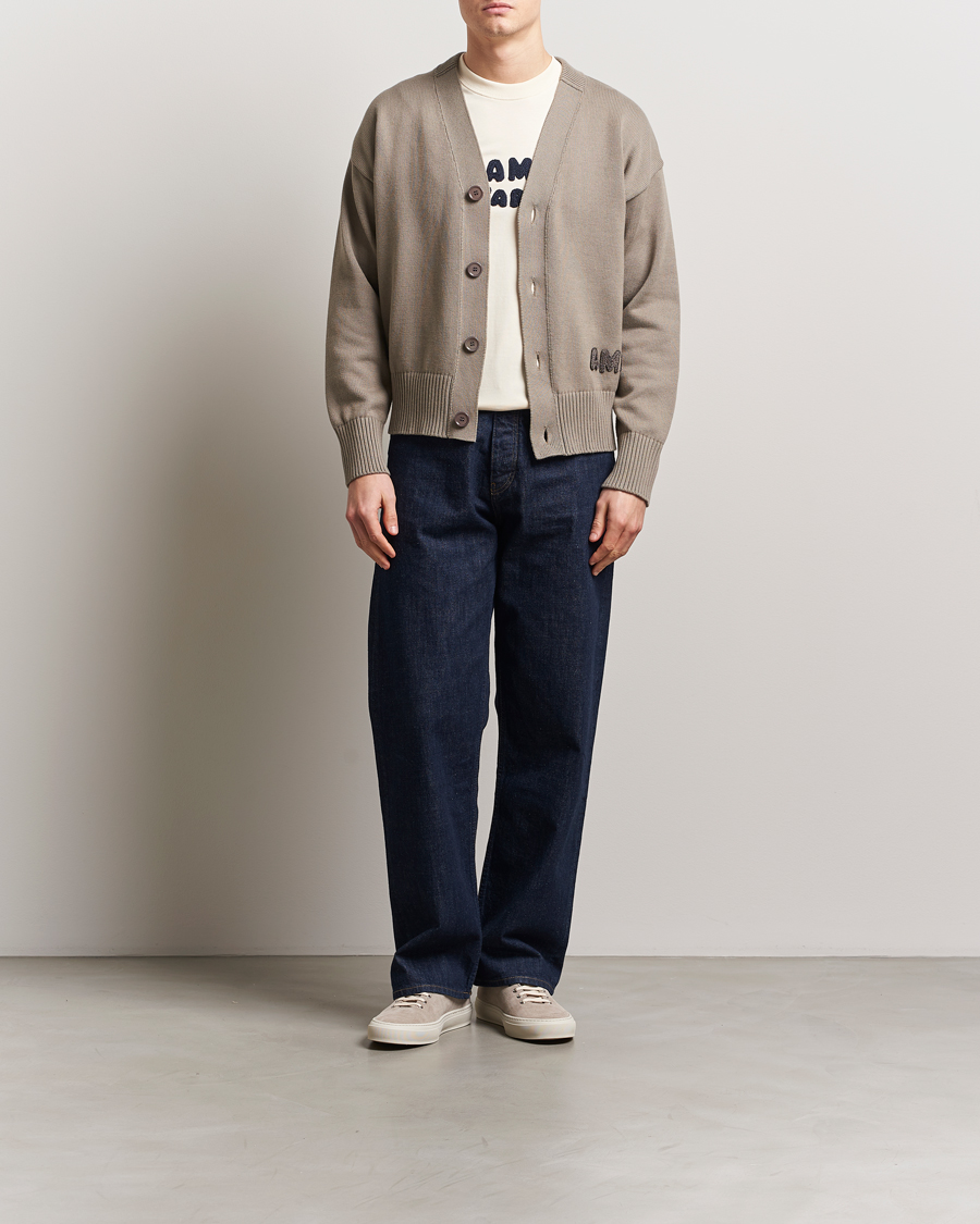 Herren | Pullover | AMI | Embroidered Knitted Cardigan Ash