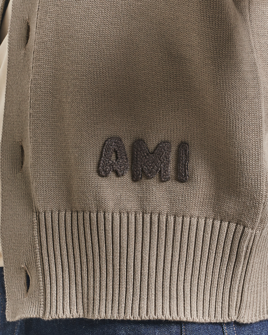 Herren | Pullover | AMI | Embroidered Knitted Cardigan Ash