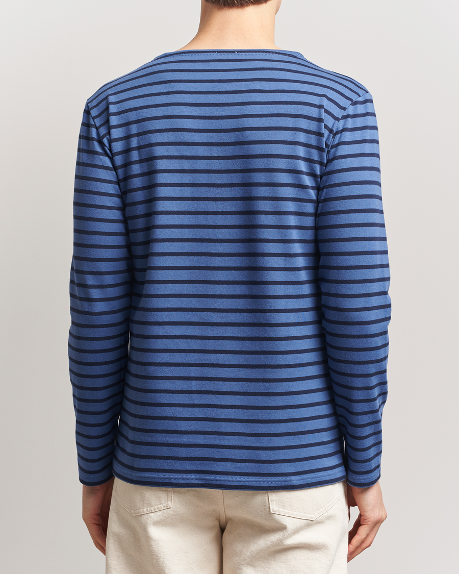Herren | T-Shirts | Armor-lux | Houat Héritage Stripe Long Sleeve T-Shirt Obscure/Deep Marine