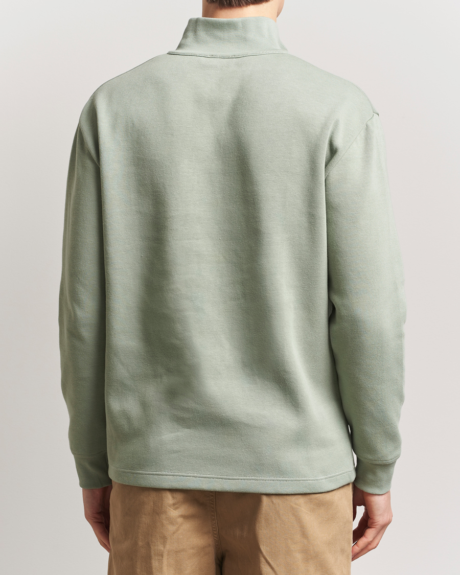 Herren | Pullover | Armor-lux | Camionneur Cotton Half Zip Sweater Shadow Green