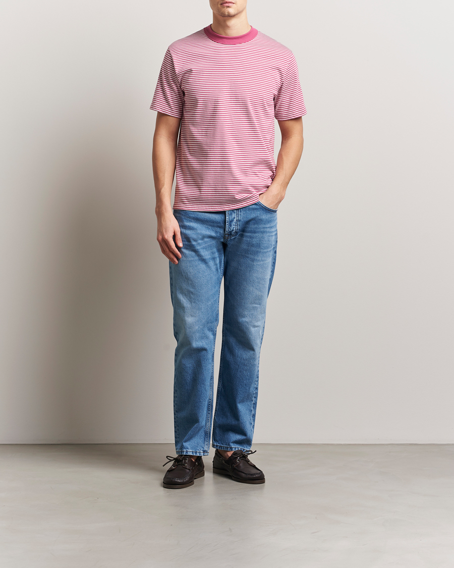 Herren | T-Shirts | Armor-lux | Callac Héritage Stripe T-Shirt Malaga/Milk