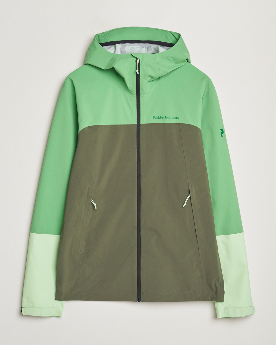 Herren | Jacken | Peak Performance | Trail Hipe Hooded Shell Jacket Peppermint/Pine Needle