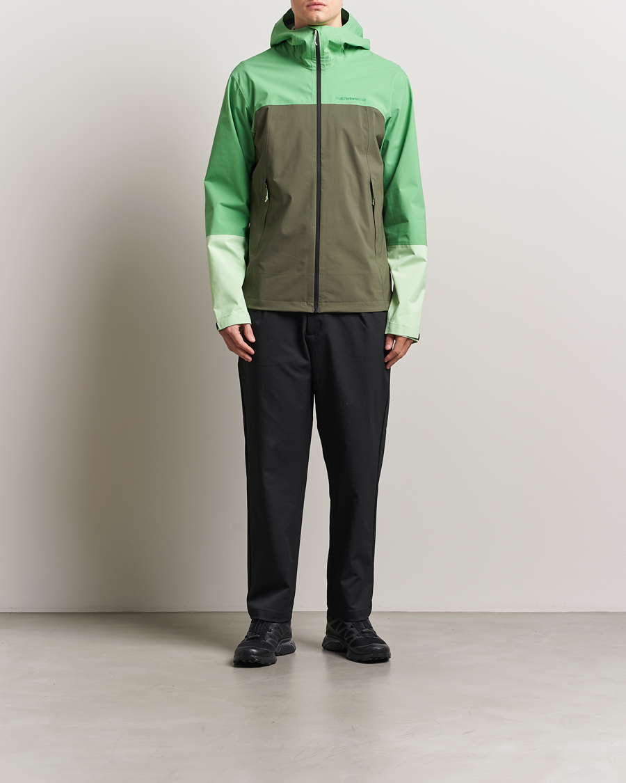 Herren | Jacken | Peak Performance | Trail Hipe Hooded Shell Jacket Peppermint/Pine Needle
