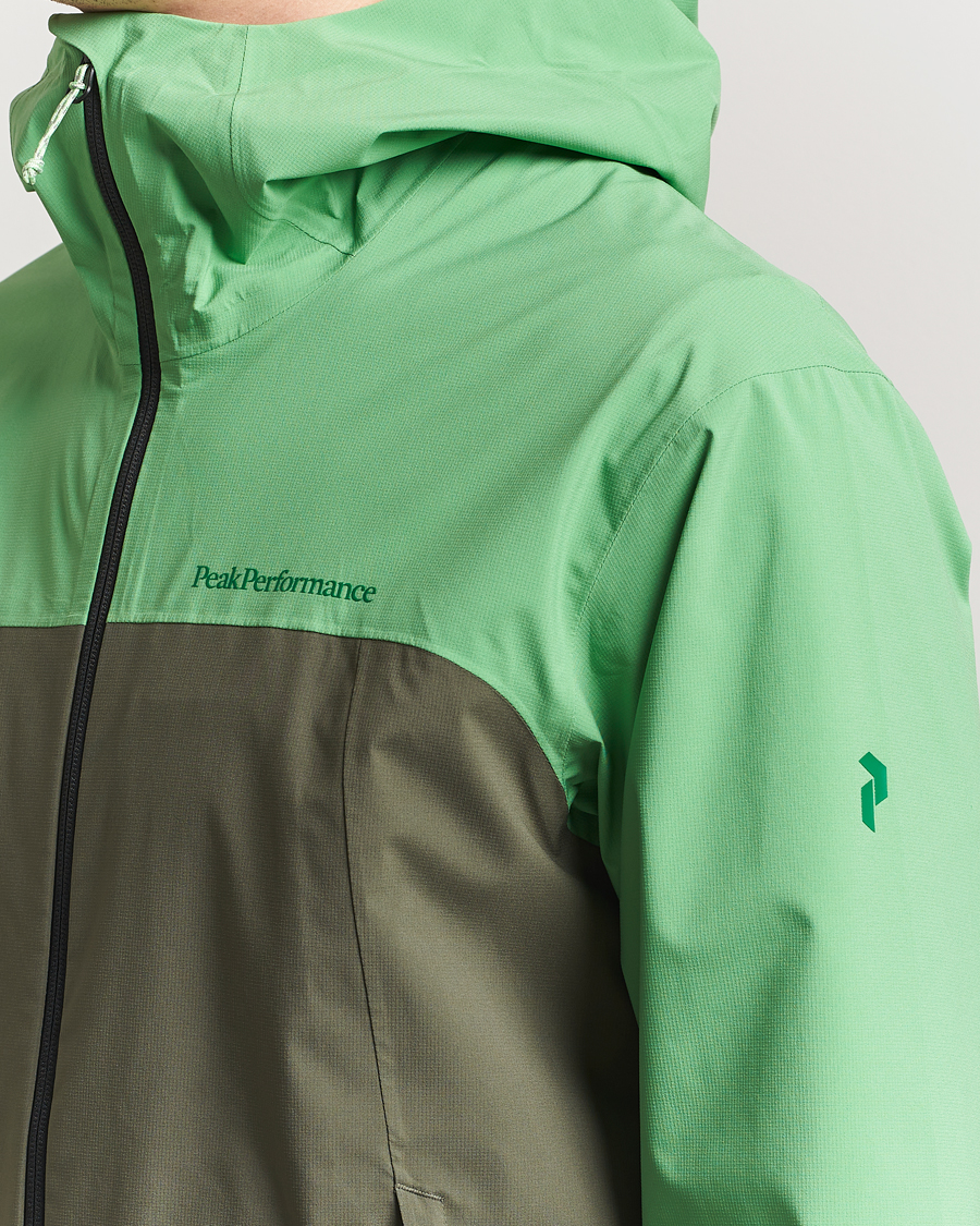 Herren | Jacken | Peak Performance | Trail Hipe Hooded Shell Jacket Peppermint/Pine Needle