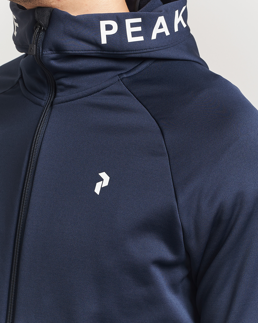 Herren | Pullover | Peak Performance | Rider Hooded Full Zip Blue Shadow