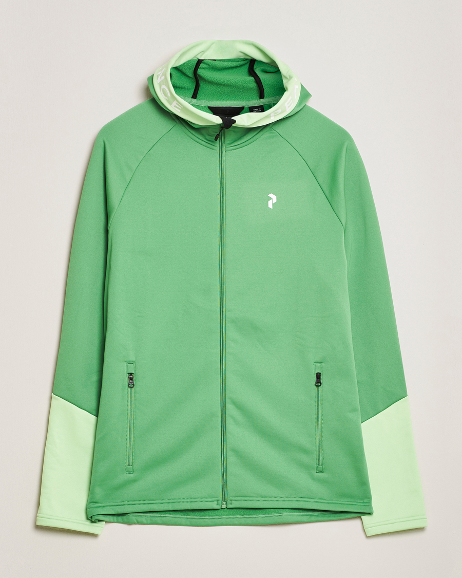 Herren | Pullover | Peak Performance | Rider Hooded Full Zip Peppermint/Vivid Green