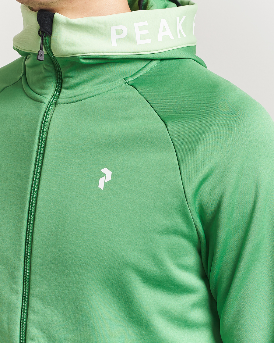 Herren | Pullover | Peak Performance | Rider Hooded Full Zip Peppermint/Vivid Green