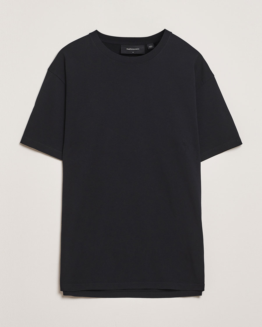 Herren | T-Shirts | Peak Performance | Heavy Cotton Crew Neck T-Shirt Black