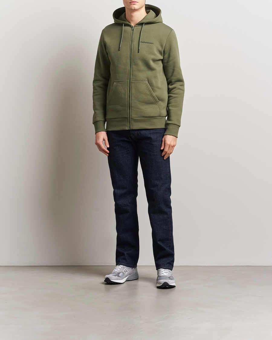 Herren | Pullover | Peak Performance | Original Full Zip Hoodie Pine Needle