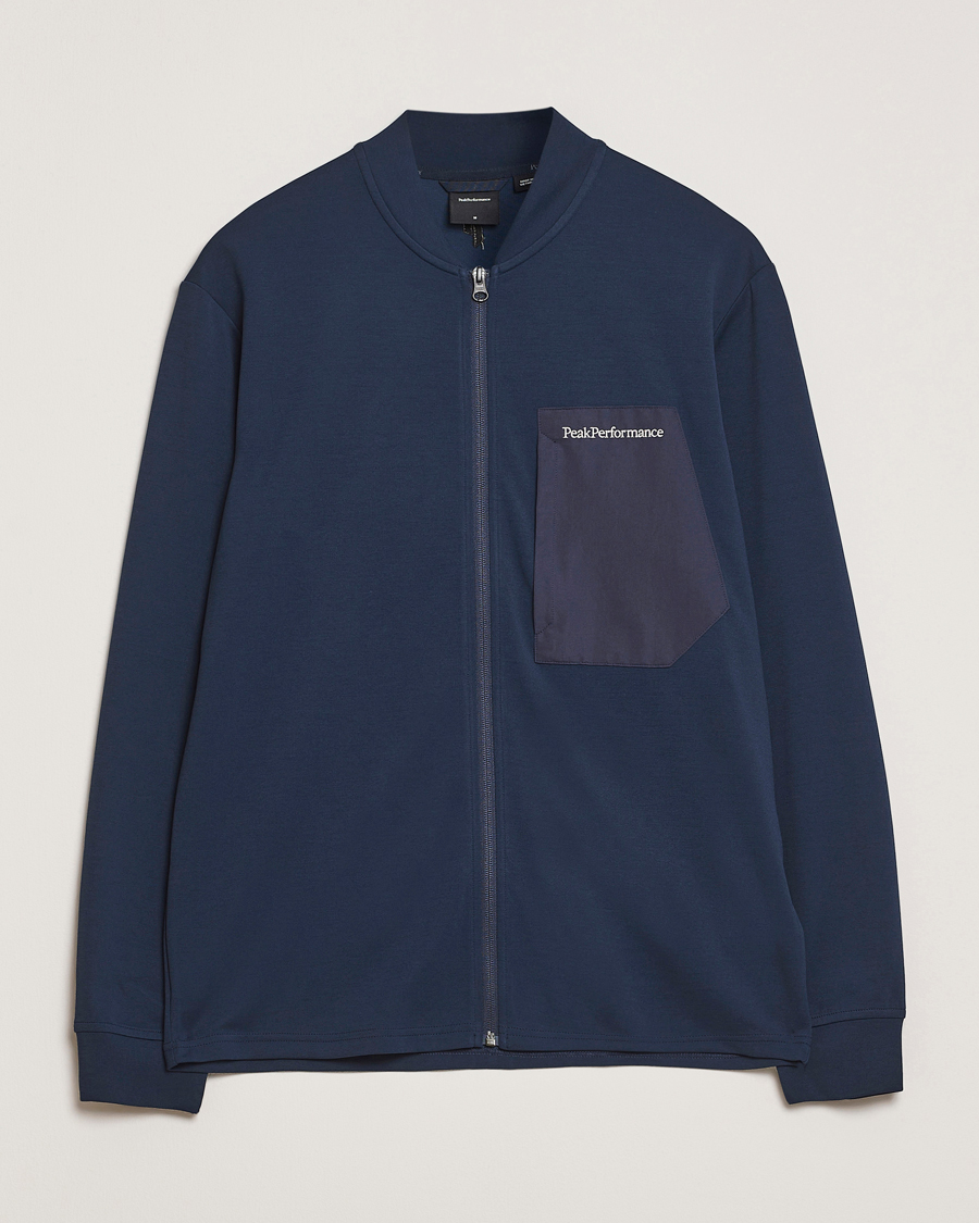 Herren | Pullover | Peak Performance | Mid Layer Full Zip Jacket Blue Shadow