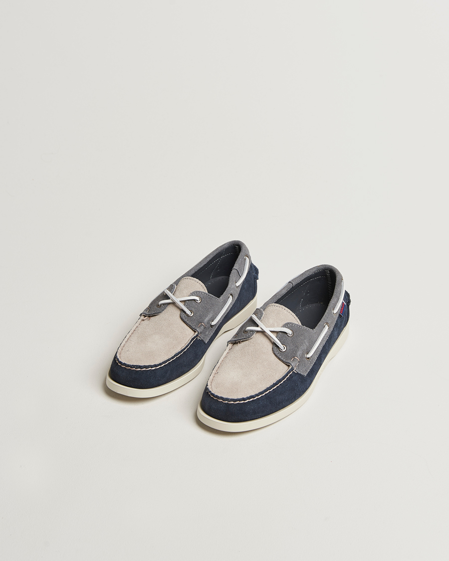 Herren | Segelschuhe | Sebago | Docksides Portland Jib Boat Shoe Navy/Grey
