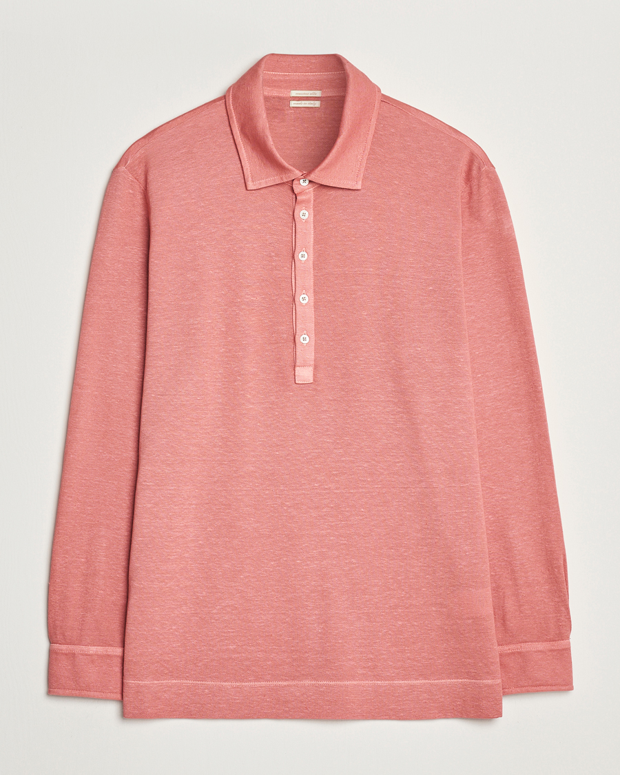 Herren | Pullover | Massimo Alba | Raya Long Sleeve Polo Coral