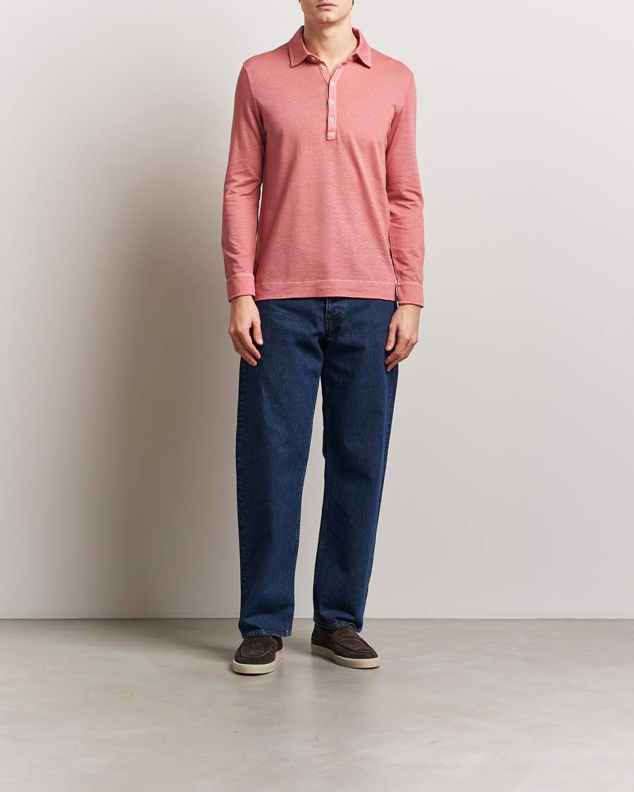 Herren | Pullover | Massimo Alba | Raya Long Sleeve Polo Coral