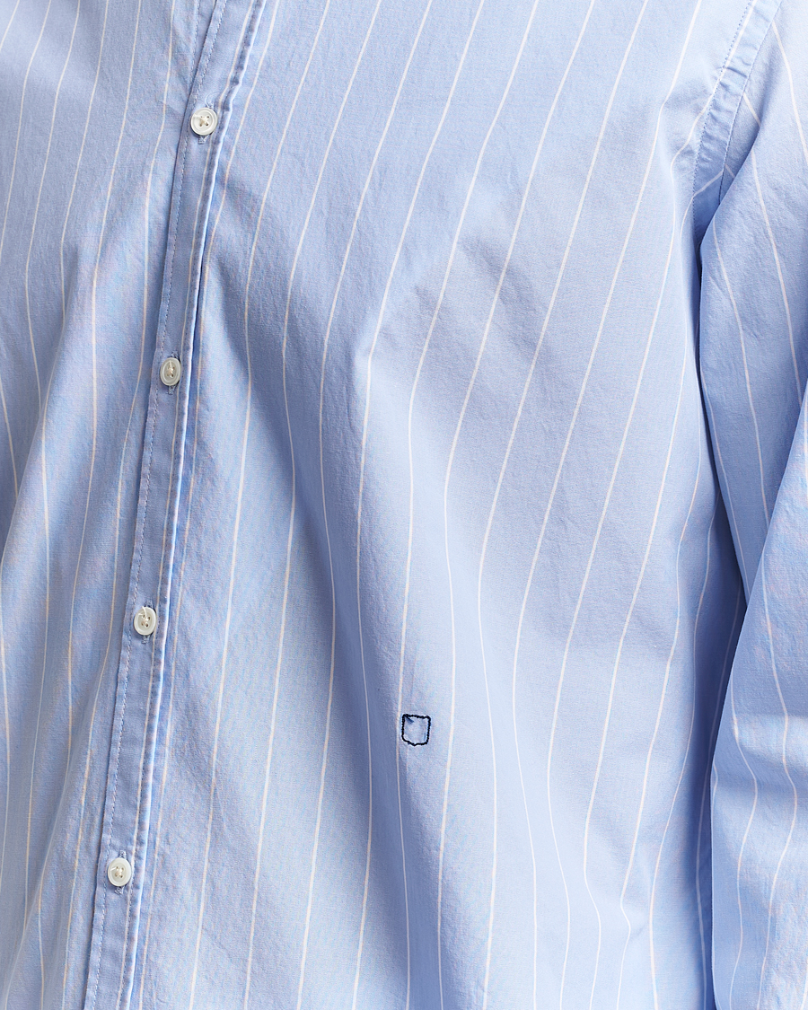 Herren | Hemden | Massimo Alba | Genova Striped Cotton Shirt Light Blue