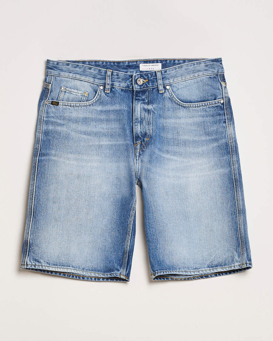 Herren | Shorts | Tiger of Sweden | Kylian Denim Shorts Medium Blue