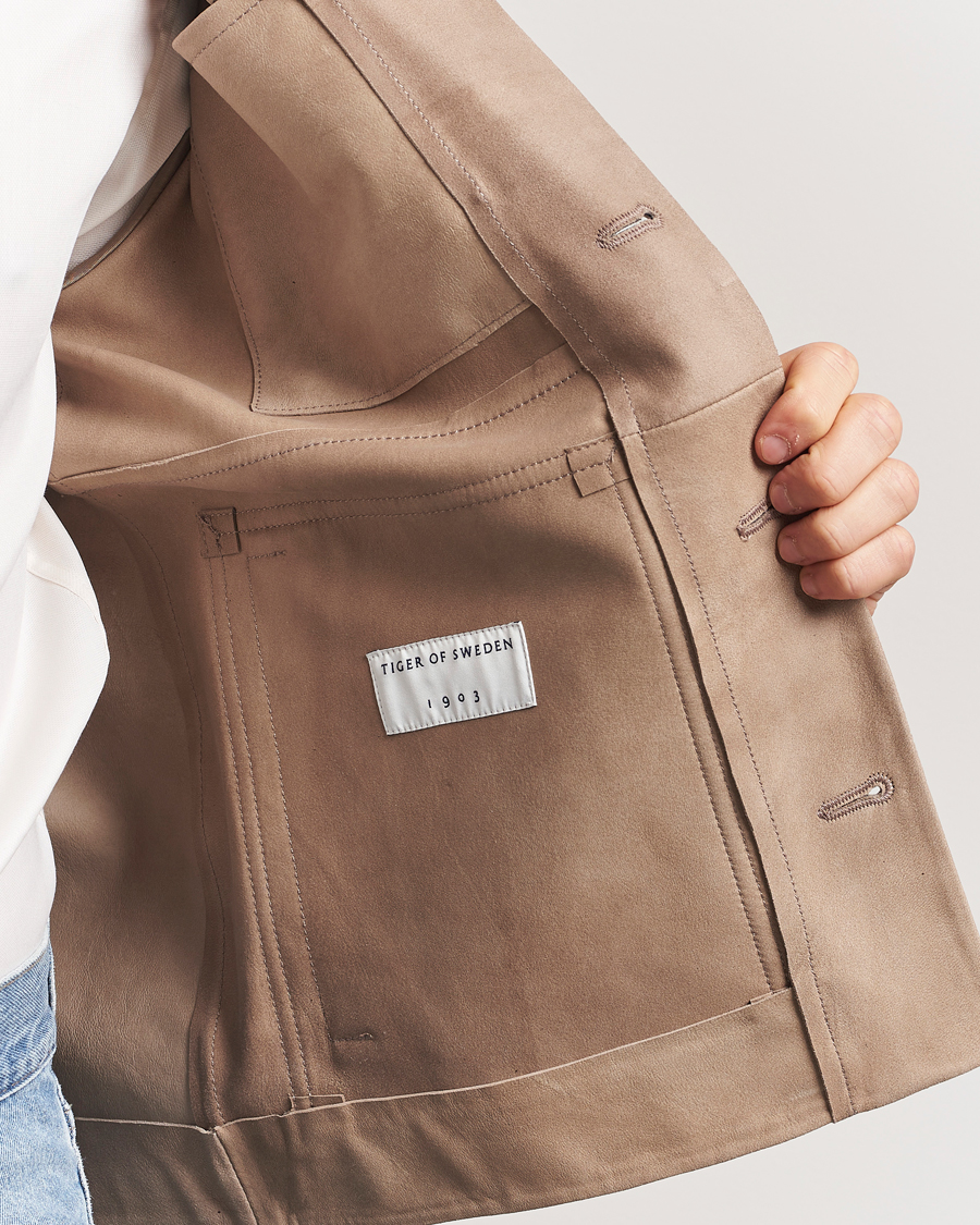 Herren | Jacken | Tiger of Sweden | Leeor Suede Jacket Light Brown