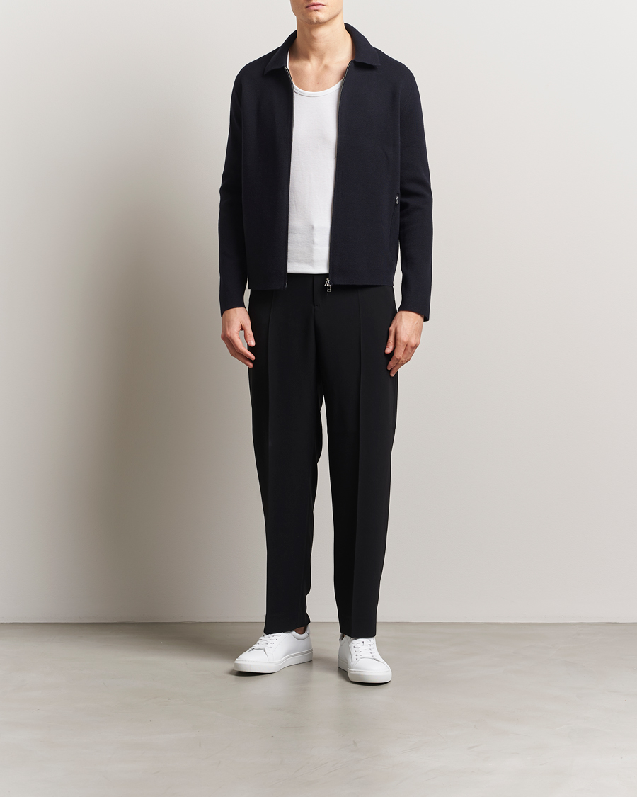 Herren | Pullover | Tiger of Sweden | Celyn Knitted Full Zip Light Ink