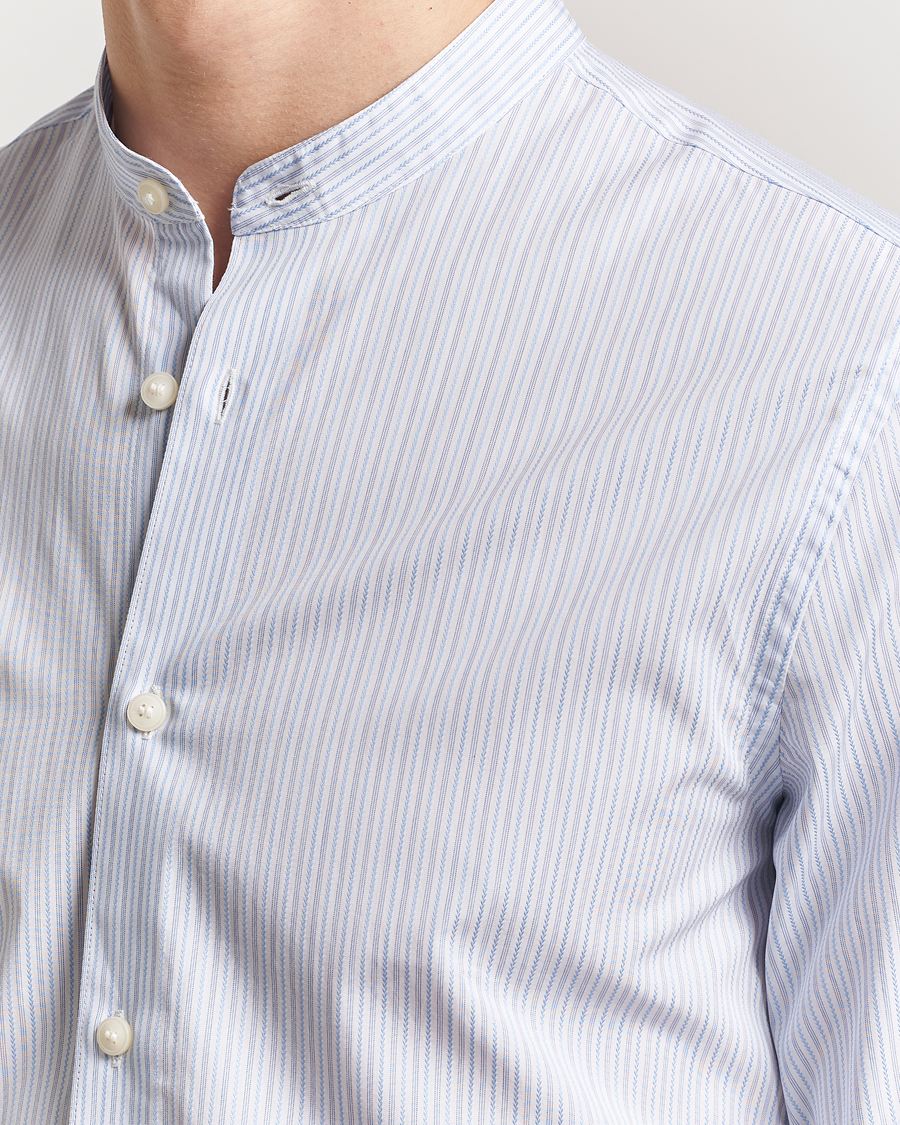 Herren | Hemden | Tiger of Sweden | Spenser Band Collar Shirt Light Blue